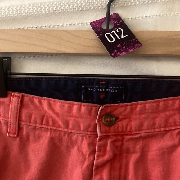Saddlebred Red Flat Front Chino Shorts Size 32 - Picture 14 of 15